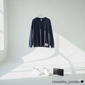 Vintage True Religion Dark Blue Ribbed Long Sleeve Top | Y2K